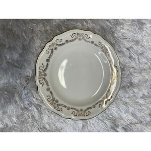 M. Knowles Cream Gold Bow Design Swag 6" Small Plate